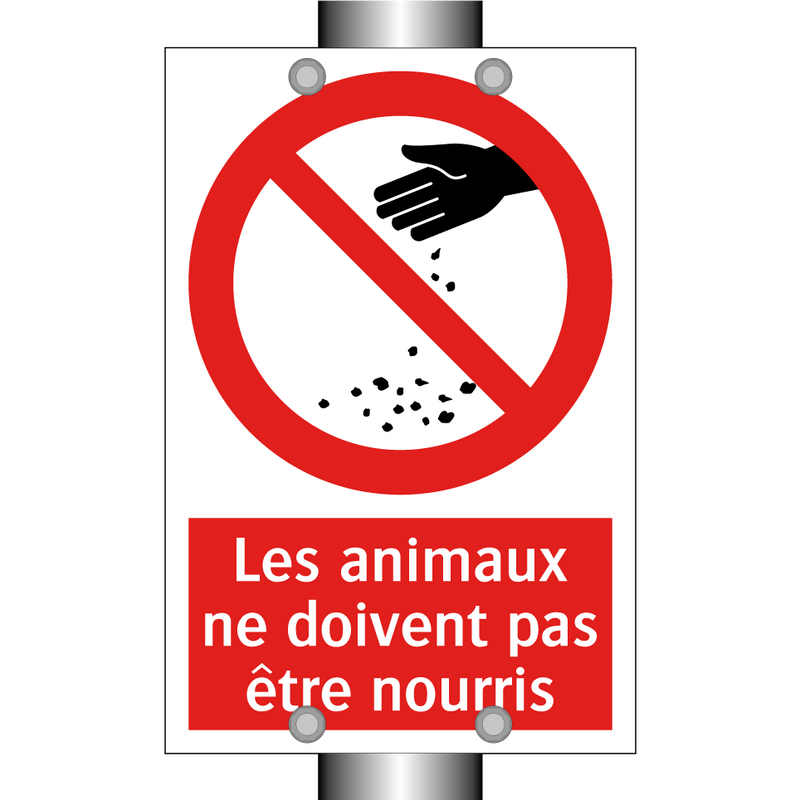 Les animaux ne doivent pas être nourris