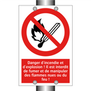 Danger d'incendie et d'explosion ! Il est interdit de fumer et de manipuler des flammes nues ou du feu !