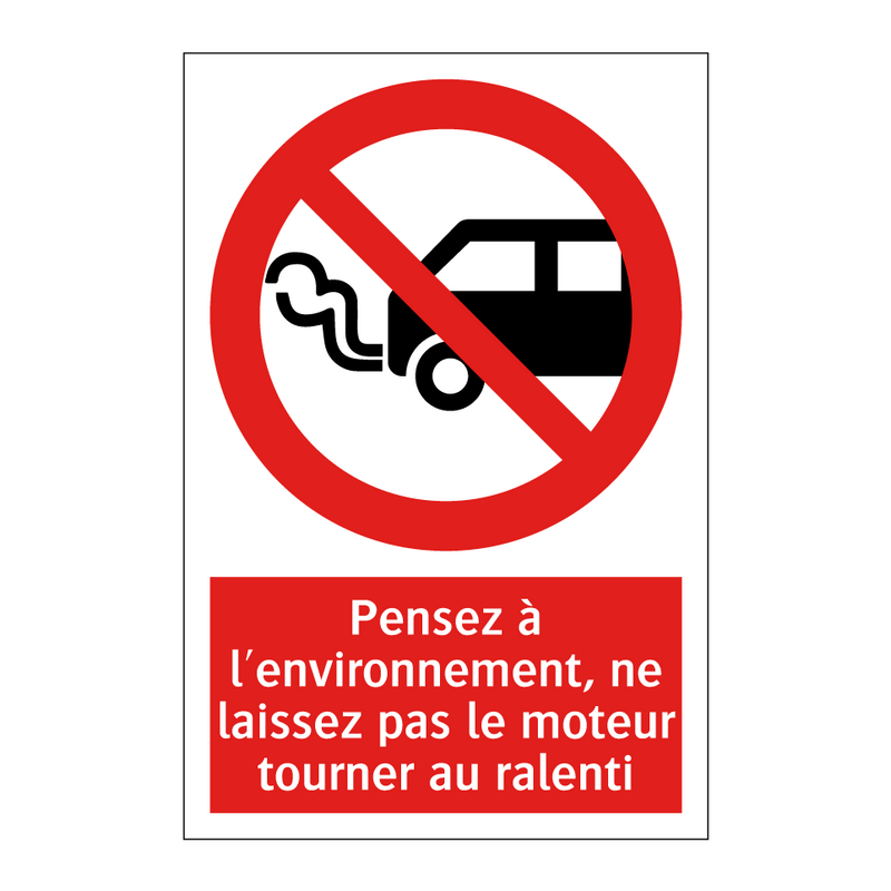 Pensez à l'environnement, ne laissez pas le moteur tourner au ralenti