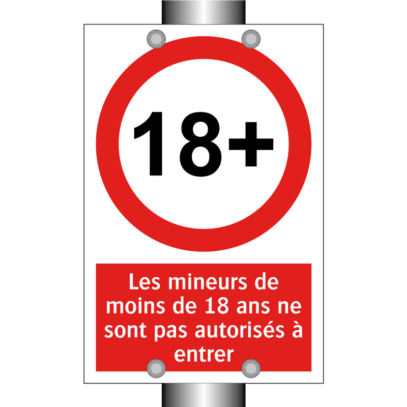 Les mineurs de moins de 18 ans ne sont pas autorisés à entrer
