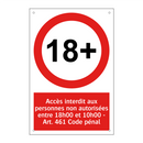 Accès interdit aux personnes non autorisées entre 18h00 et 10h00 - Art. 461 Code pénal