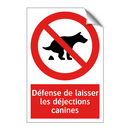 Défense de laisser les déjections canines