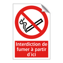 Interdiction de fumer à partir d'ici