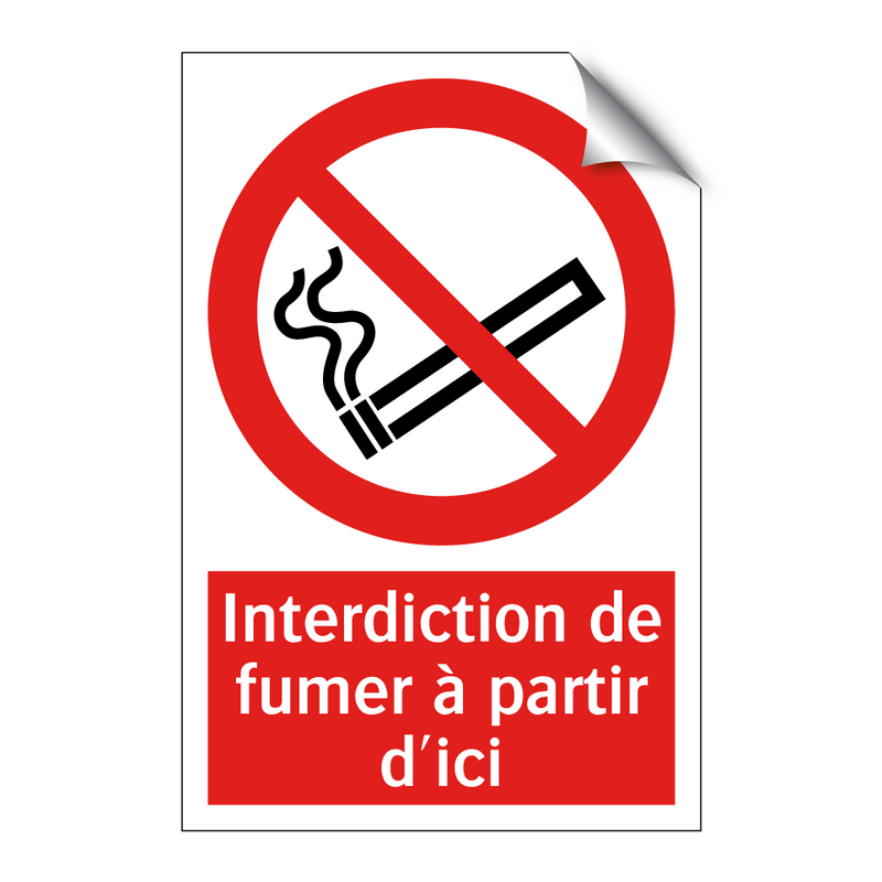 Interdiction de fumer à partir d'ici