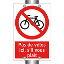 Pas de vélos ici, s'il vous plaît