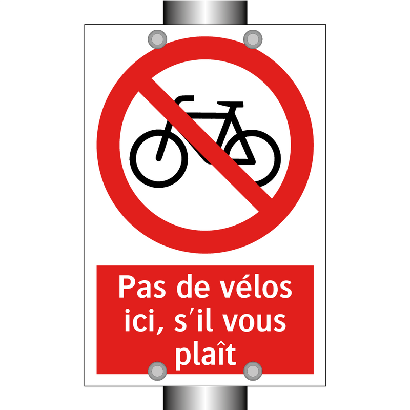 Pas de vélos ici, s'il vous plaît