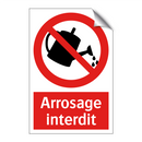 Arrosage interdit