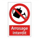 Arrosage interdit
