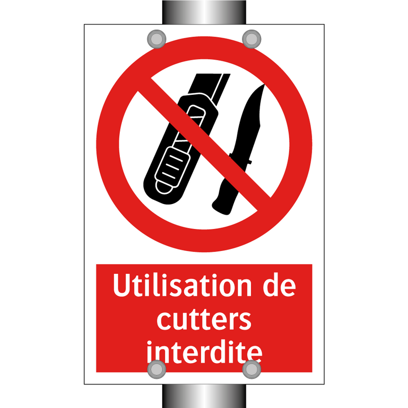 Utilisation de cutters interdite