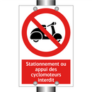 Stationnement ou appui des cyclomoteurs interdit