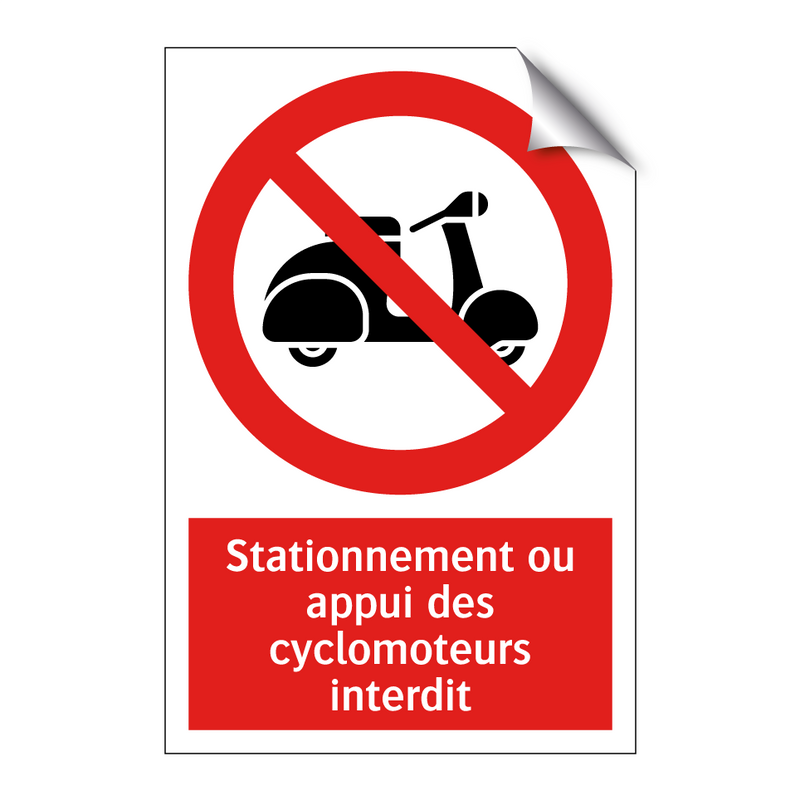 Stationnement ou appui des cyclomoteurs interdit