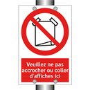 Veuillez ne pas accrocher ou coller d'affiches ici