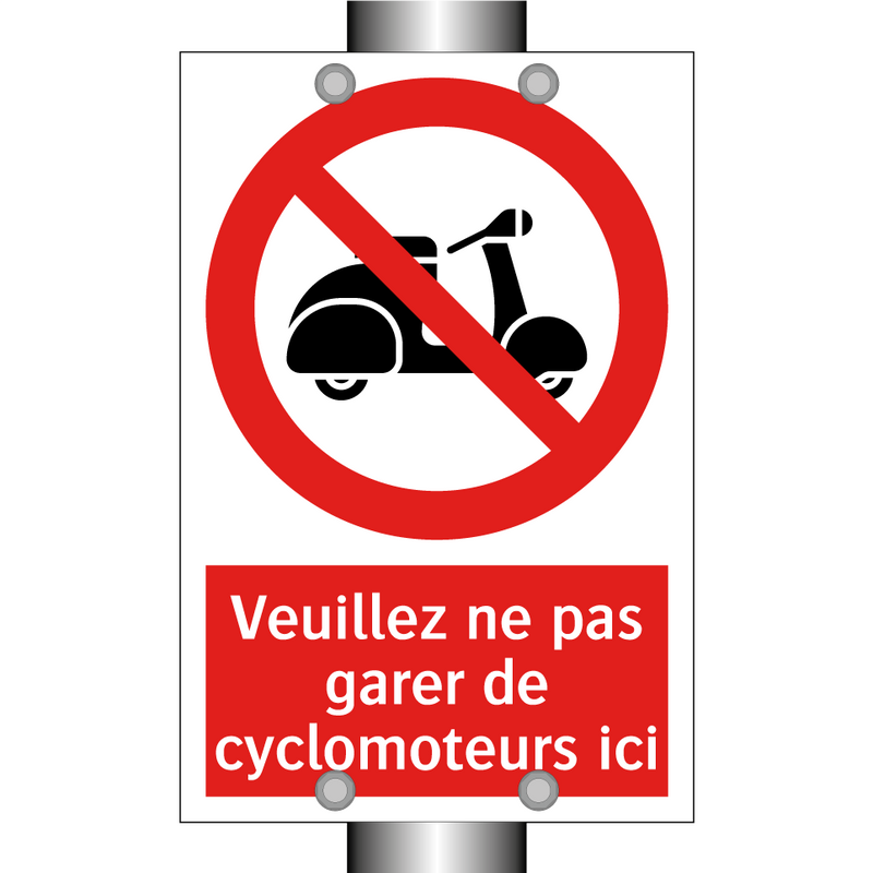 Veuillez ne pas garer de cyclomoteurs ici
