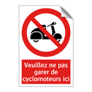 Veuillez ne pas garer de cyclomoteurs ici