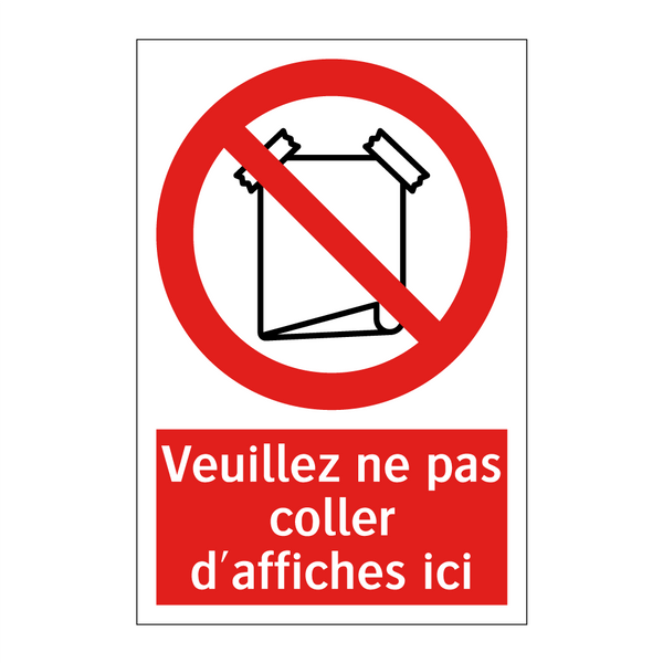 Veuillez ne pas coller d'affiches ici