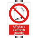 Affichage d'affiches interdit