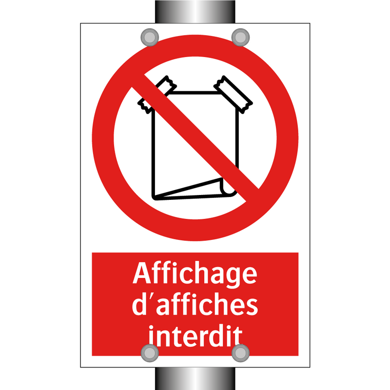 Affichage d'affiches interdit