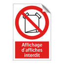 Affichage d'affiches interdit