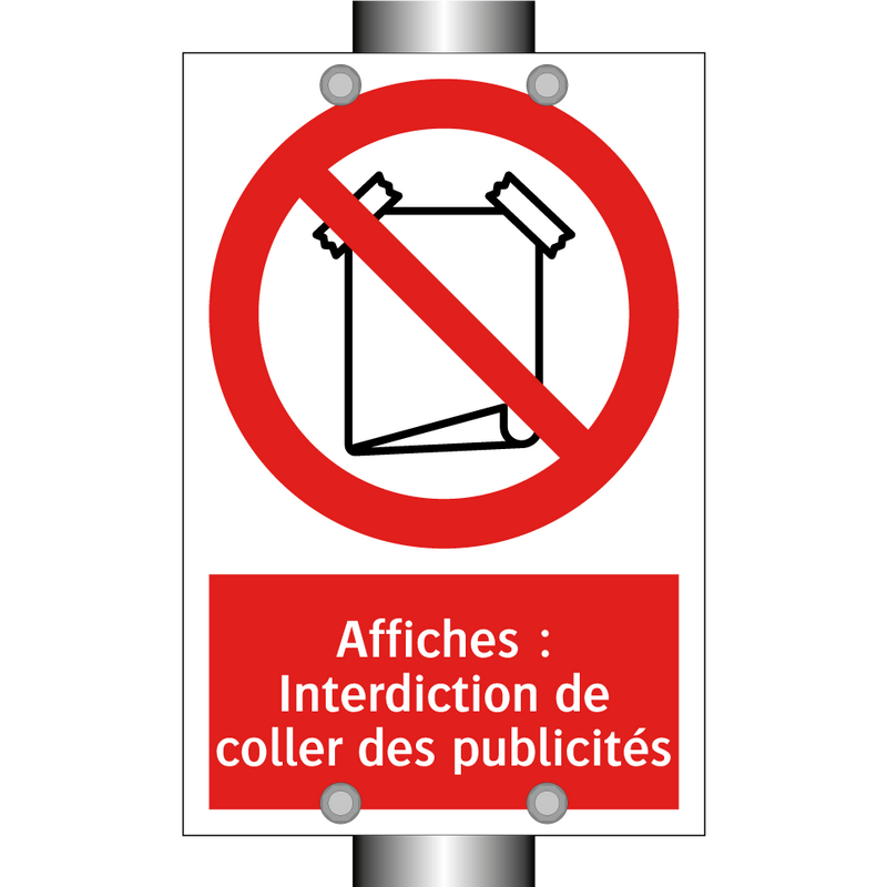 Affiches : Interdiction de coller des publicités