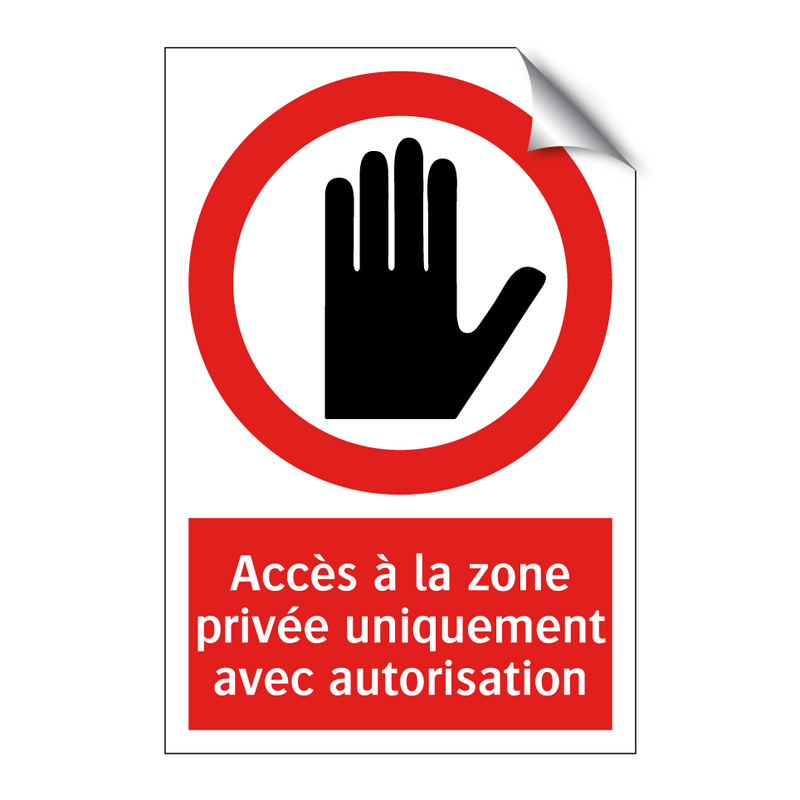 Accès à la zone privée uniquement avec autorisation