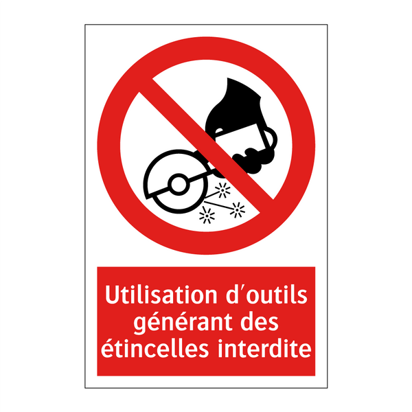 Utilisation d'outils générant des étincelles interdite