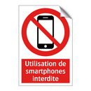 Utilisation de smartphones interdite