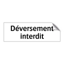 Déversement interdit