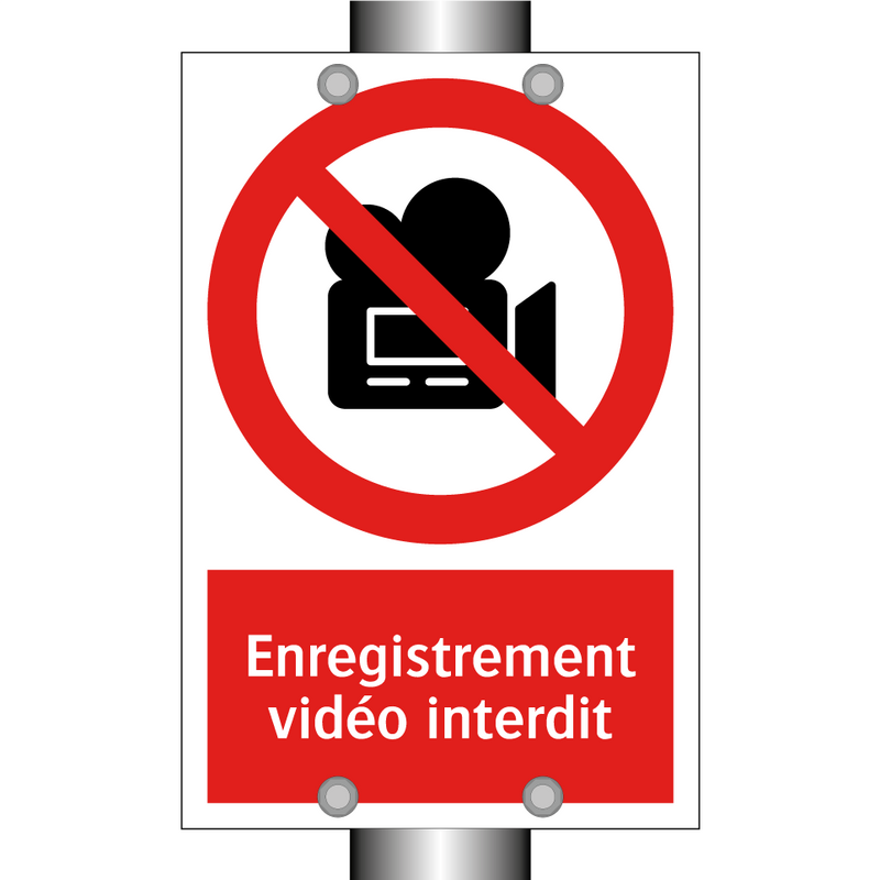 Enregistrement vidéo interdit