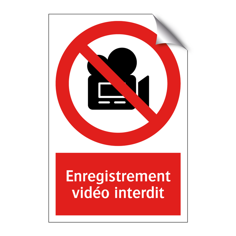 Enregistrement vidéo interdit
