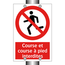 Course et course à pied interdites