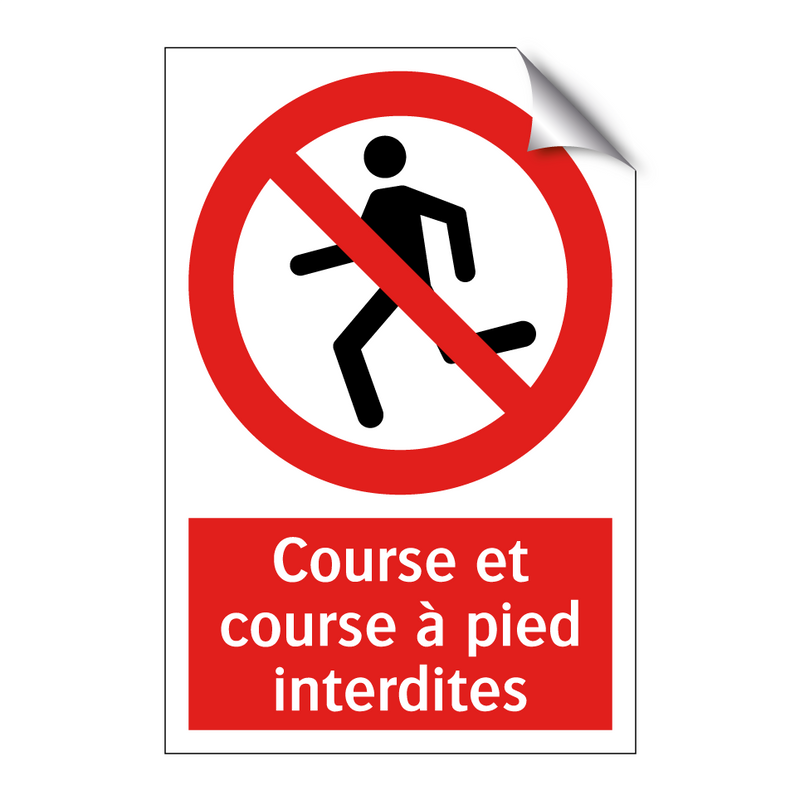 Course et course à pied interdites