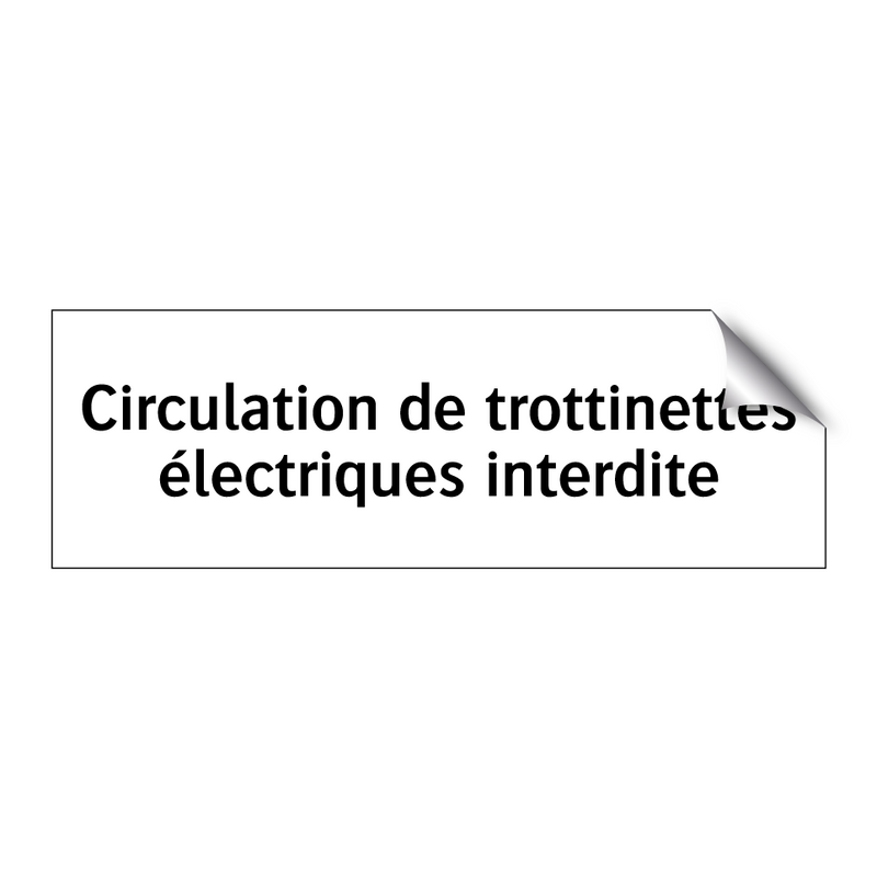 Circulation de trottinettes électriques interdite
