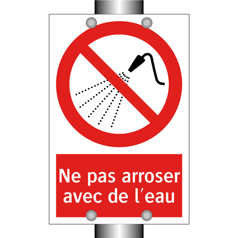 Ne pas arroser avec de l'eau