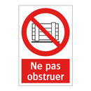 Ne pas obstruer
