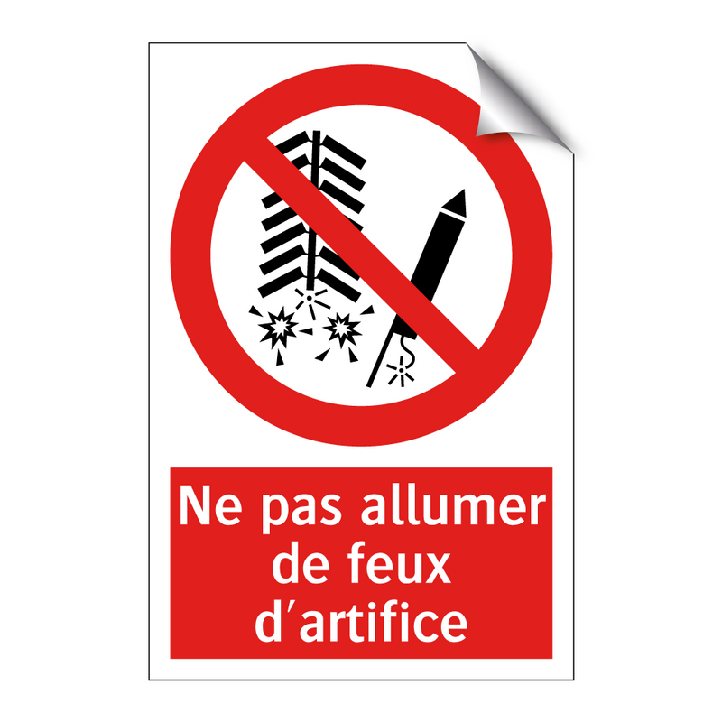 Ne pas allumer de feux d'artifice
