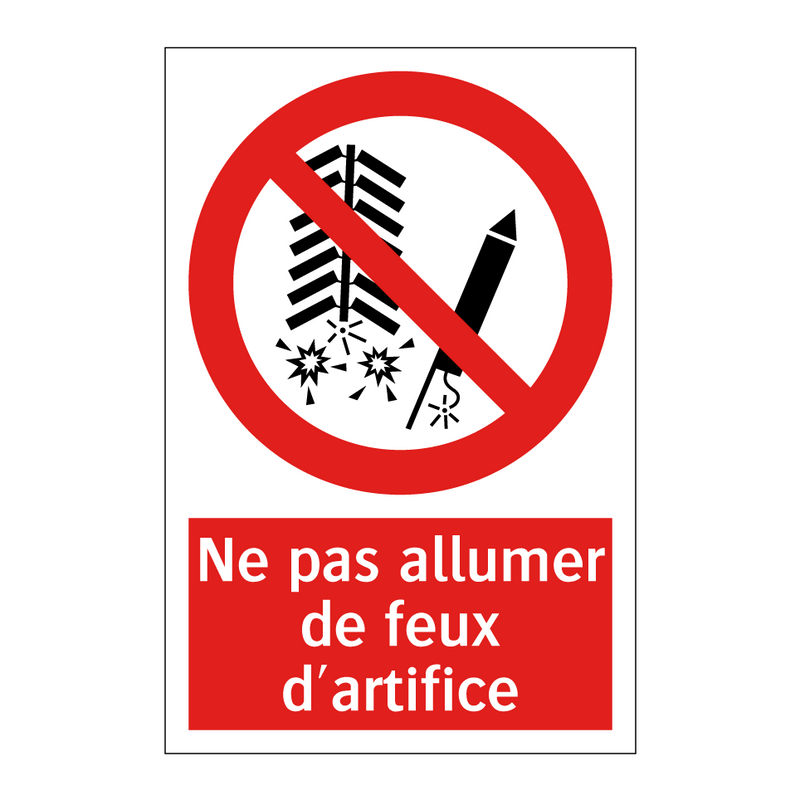 Ne pas allumer de feux d'artifice