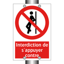 Interdiction de s'appuyer contre