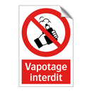 Vapotage interdit
