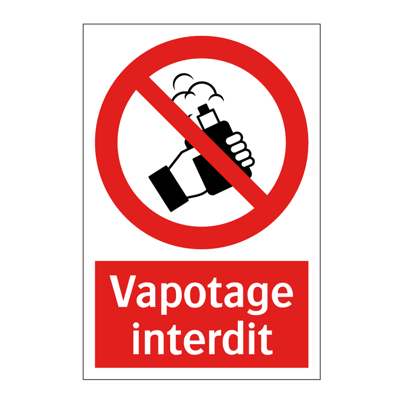 Vapotage interdit