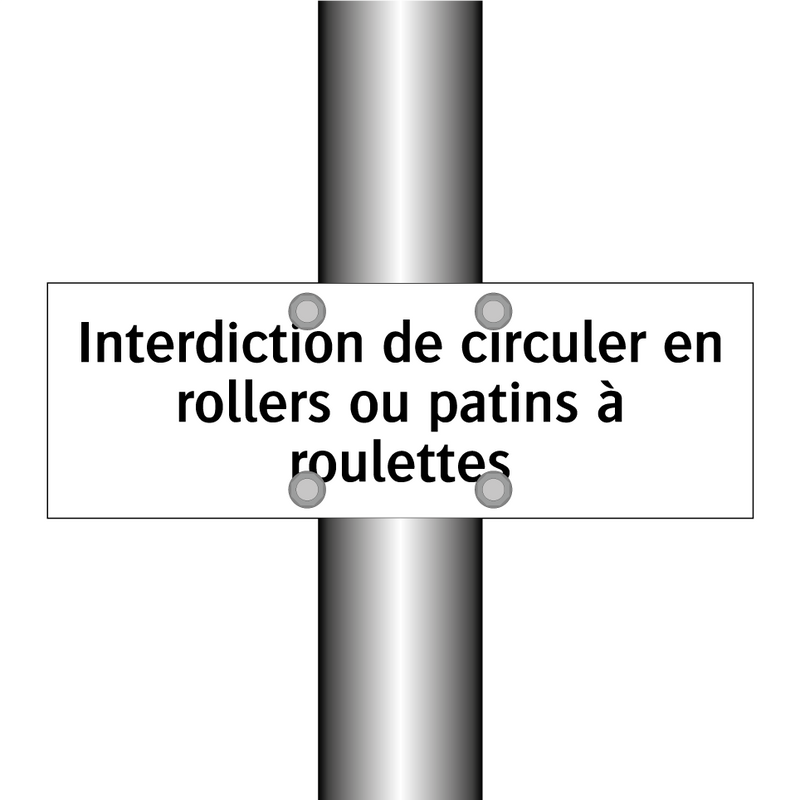 Interdiction de circuler en rollers ou patins à roulettes
