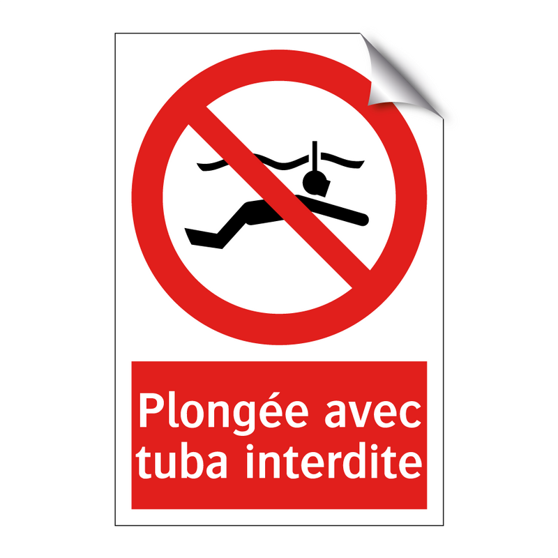 Plongée avec tuba interdite