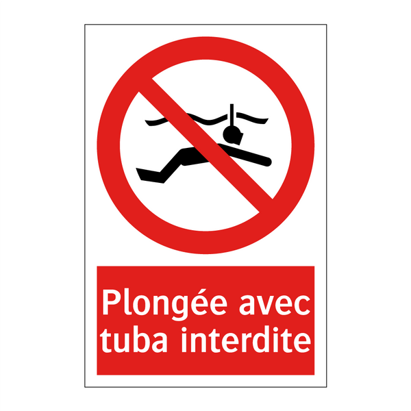 Plongée avec tuba interdite