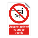 Aucune activité nautique tractée