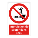 Interdiction de sauter dans l'eau