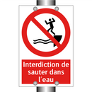 Interdiction de sauter dans l'eau