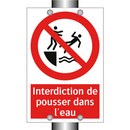 Interdiction de pousser dans l'eau