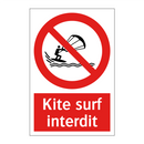 Kite surf interdit