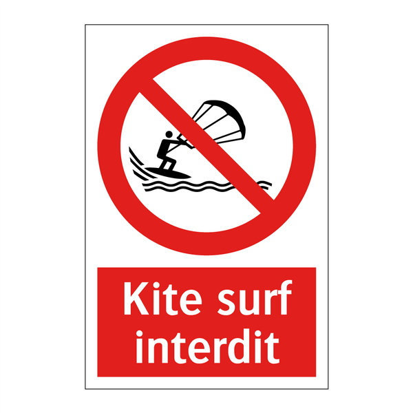 Kite surf interdit