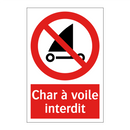 Char à voile interdit