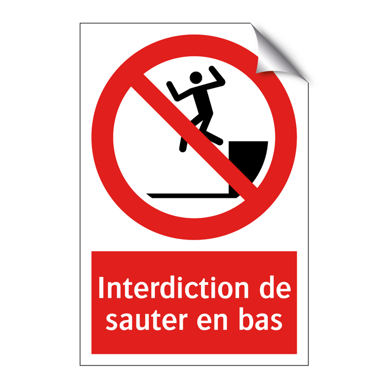 Interdiction de sauter en bas